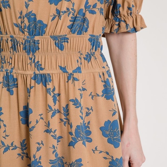 Floral Printed Elastic Waistband Dress - Picture 8 of 8